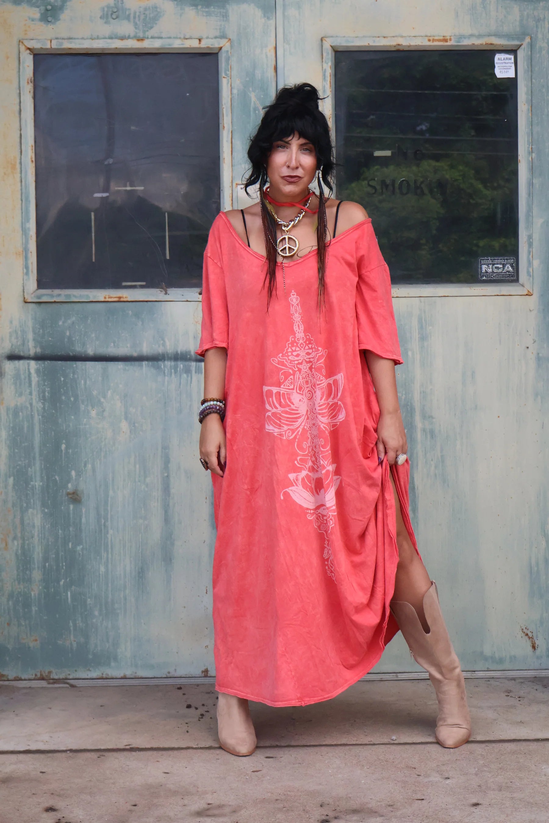 Coral Tee Dress - Urban Mills Boutique