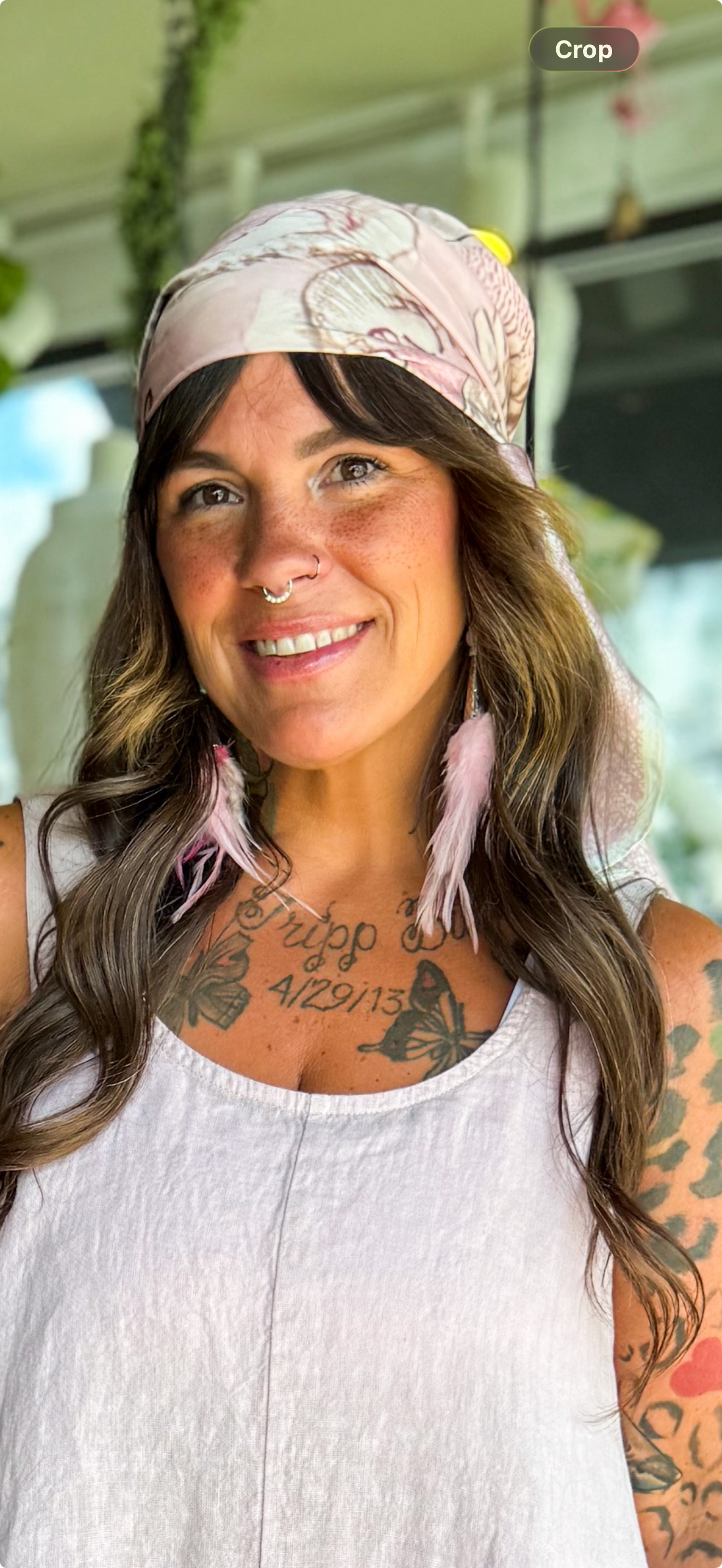 Short Pink Feather Earring