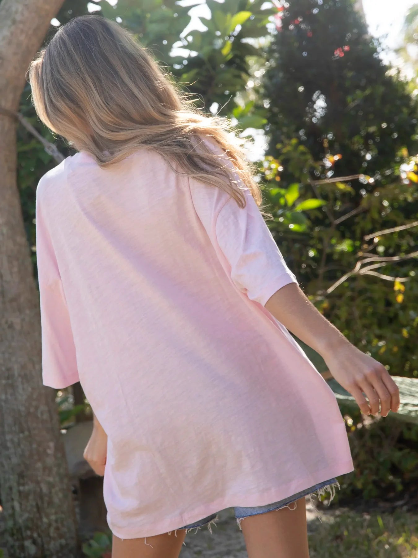 Oversized Pink Peace OS - Urban Mills Boutique
