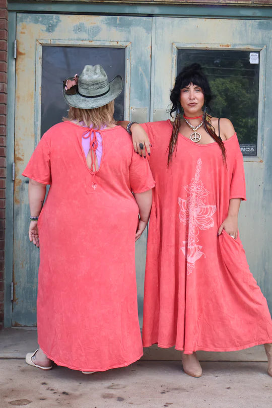 Coral Tee Dress - Urban Mills Boutique