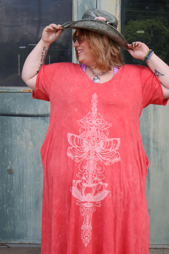 Coral Tee Dress - Urban Mills Boutique