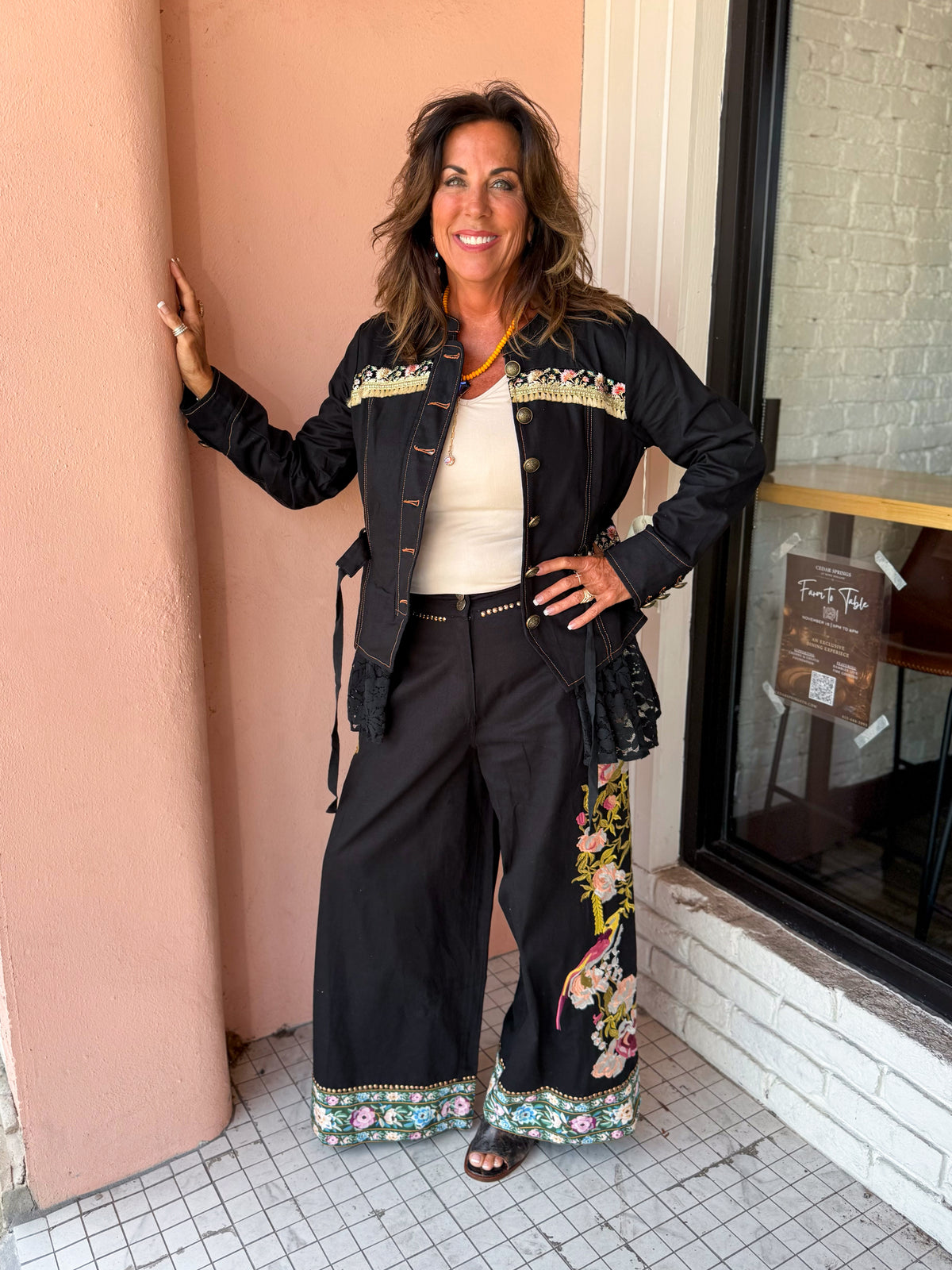 Emb Lace BLACK Jacket
