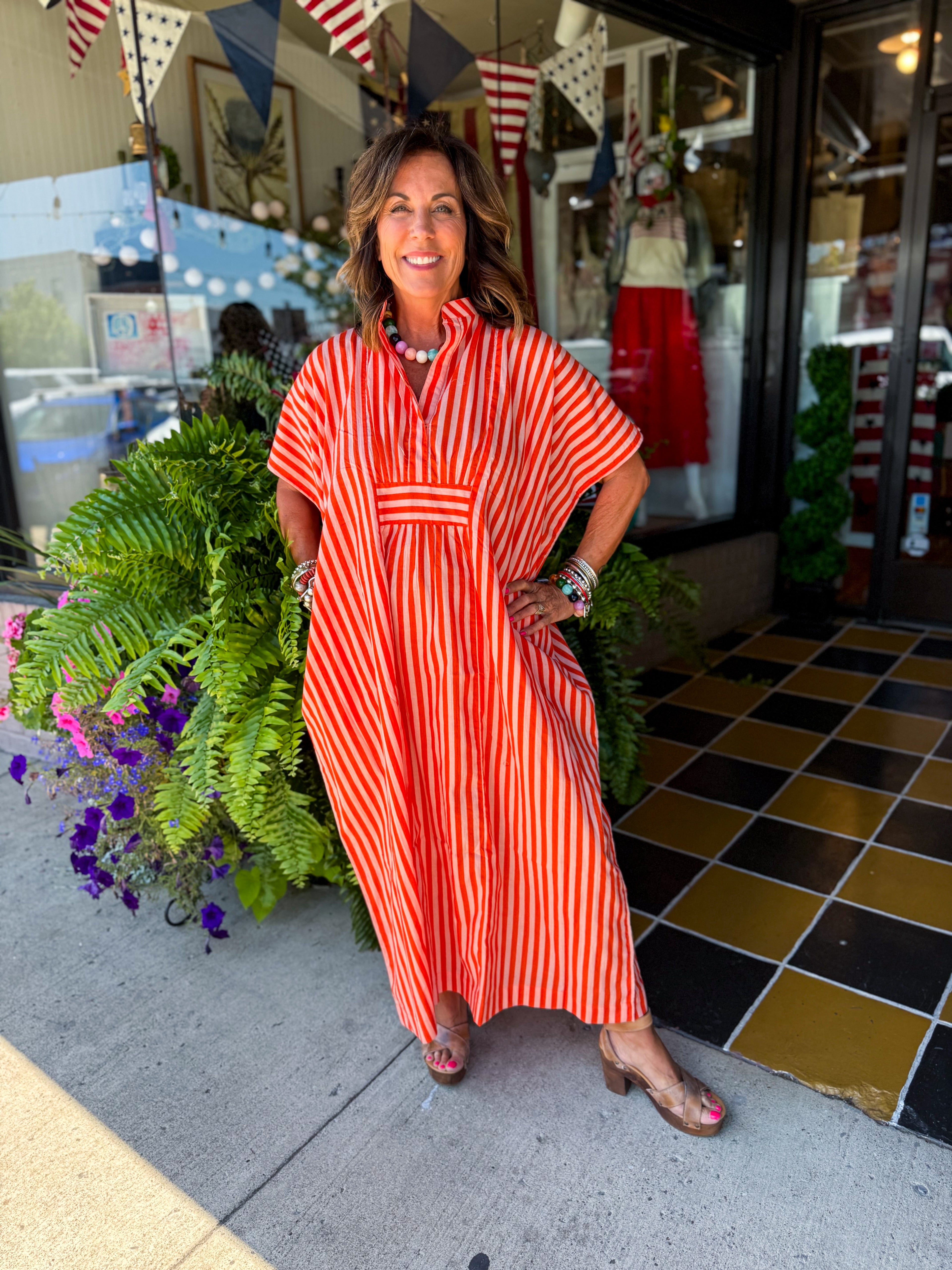 MARGOT Kaftan Coral/Blush
