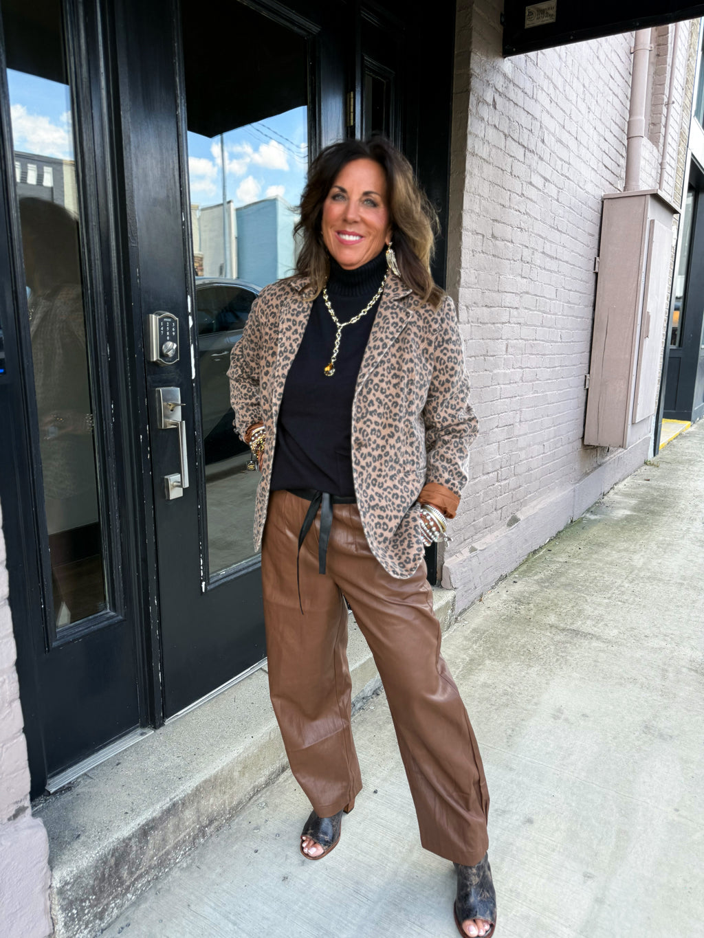TOFFEE Leather Pants - Urban Mills Boutique