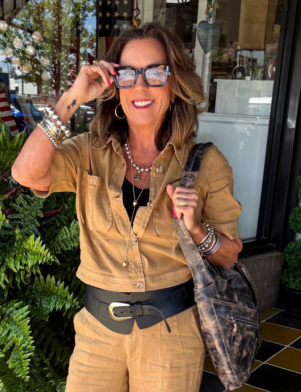 Wood High Rise Pant - Urban Mills Boutique
