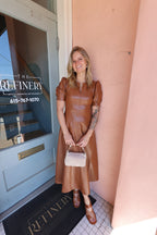 BROWN Leather Dress