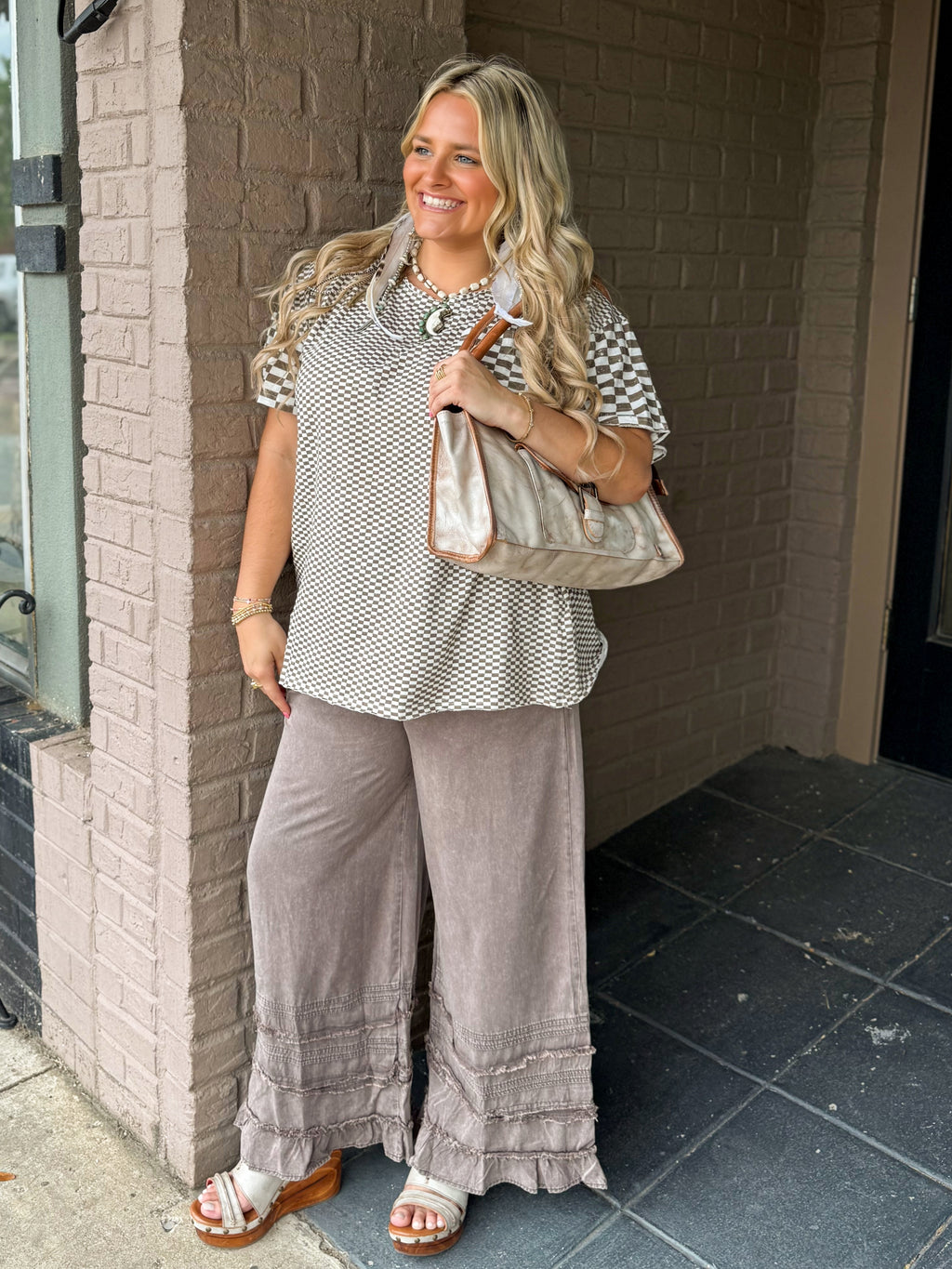 Ruffle Pants CHARCOAL