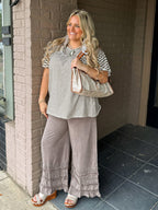 Ruffle Pants CHARCOAL