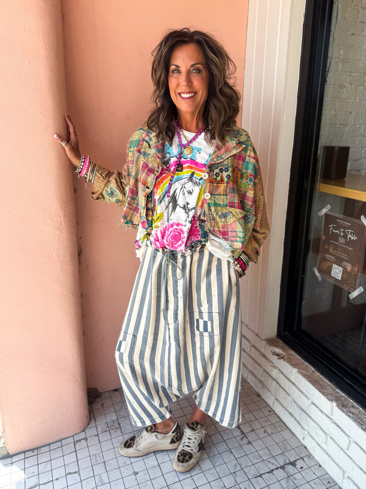 CHAM STRIPE Harem Pants - Urban Mills Boutique
