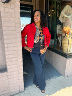 Leopard Button Down - Urban Mills Boutique