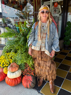 PLAID/PATCH Denim Jacket - Urban Mills Boutique