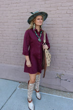 WINE Jeans Dress - Urban Mills Boutique