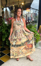 Woodland Deer Slip Dress