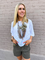 Large Flower Magnolia Necklace - Urban Mills Boutique