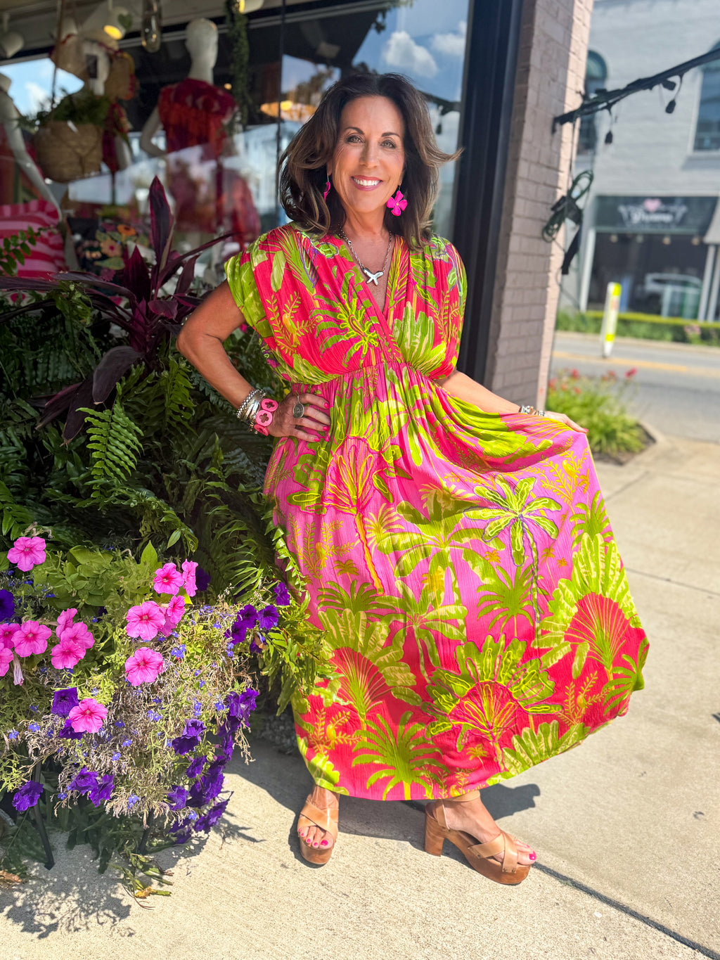 Pink Embroidery Dress