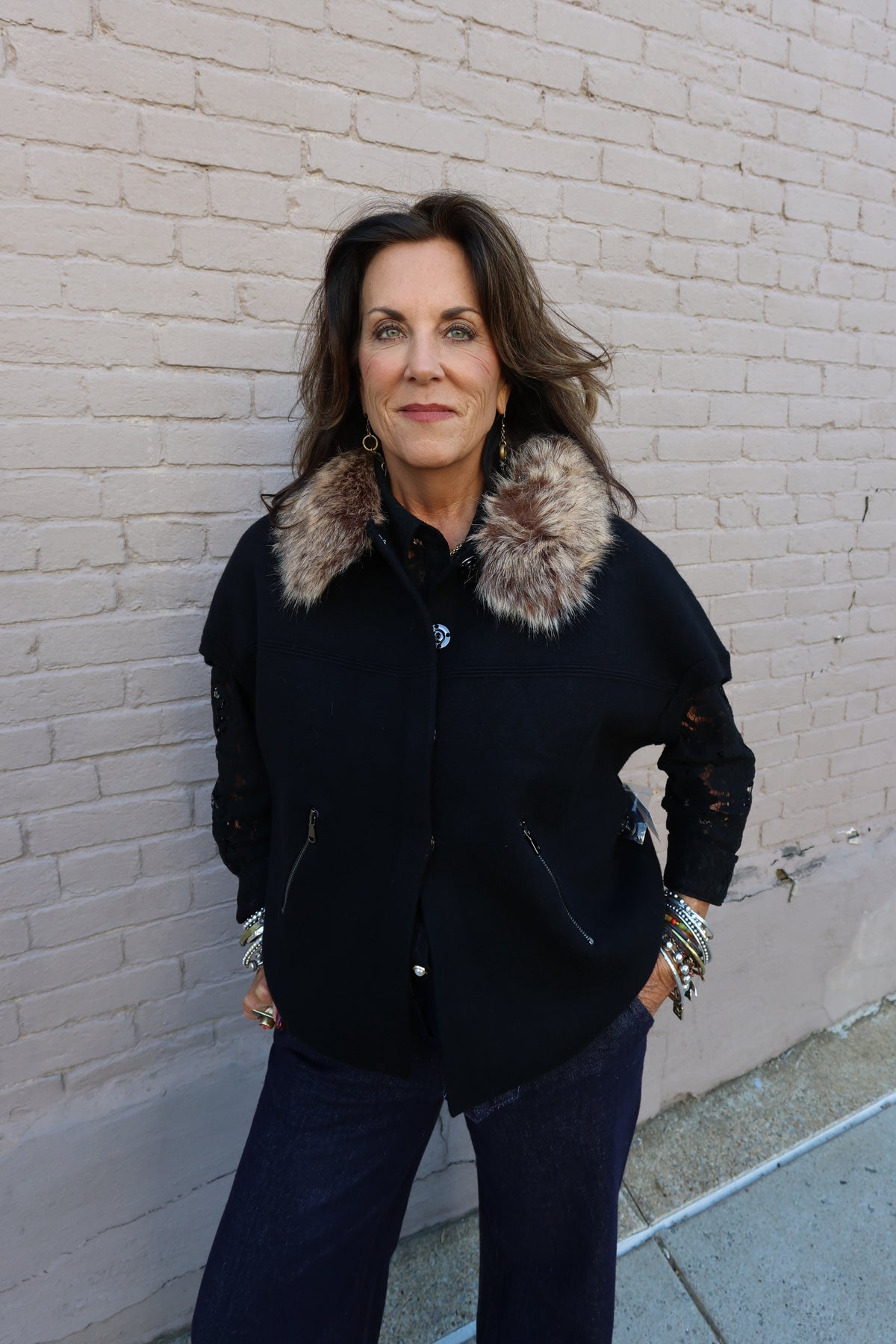 Fur Cardi BLACK