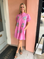 Lilac Embroidery Dress - Urban Mills Boutique