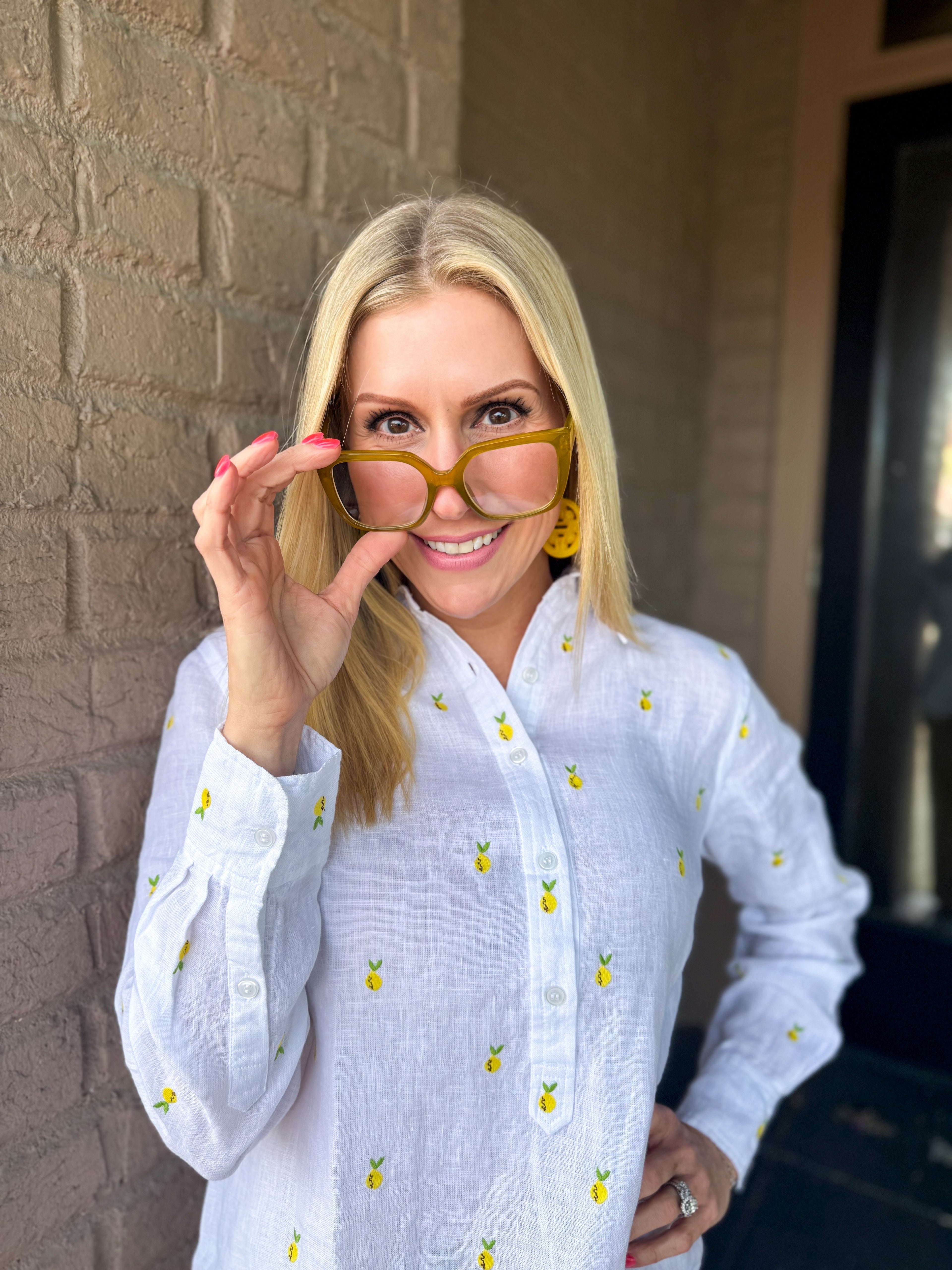 Linen Lemon Shirt - Urban Mills Boutique