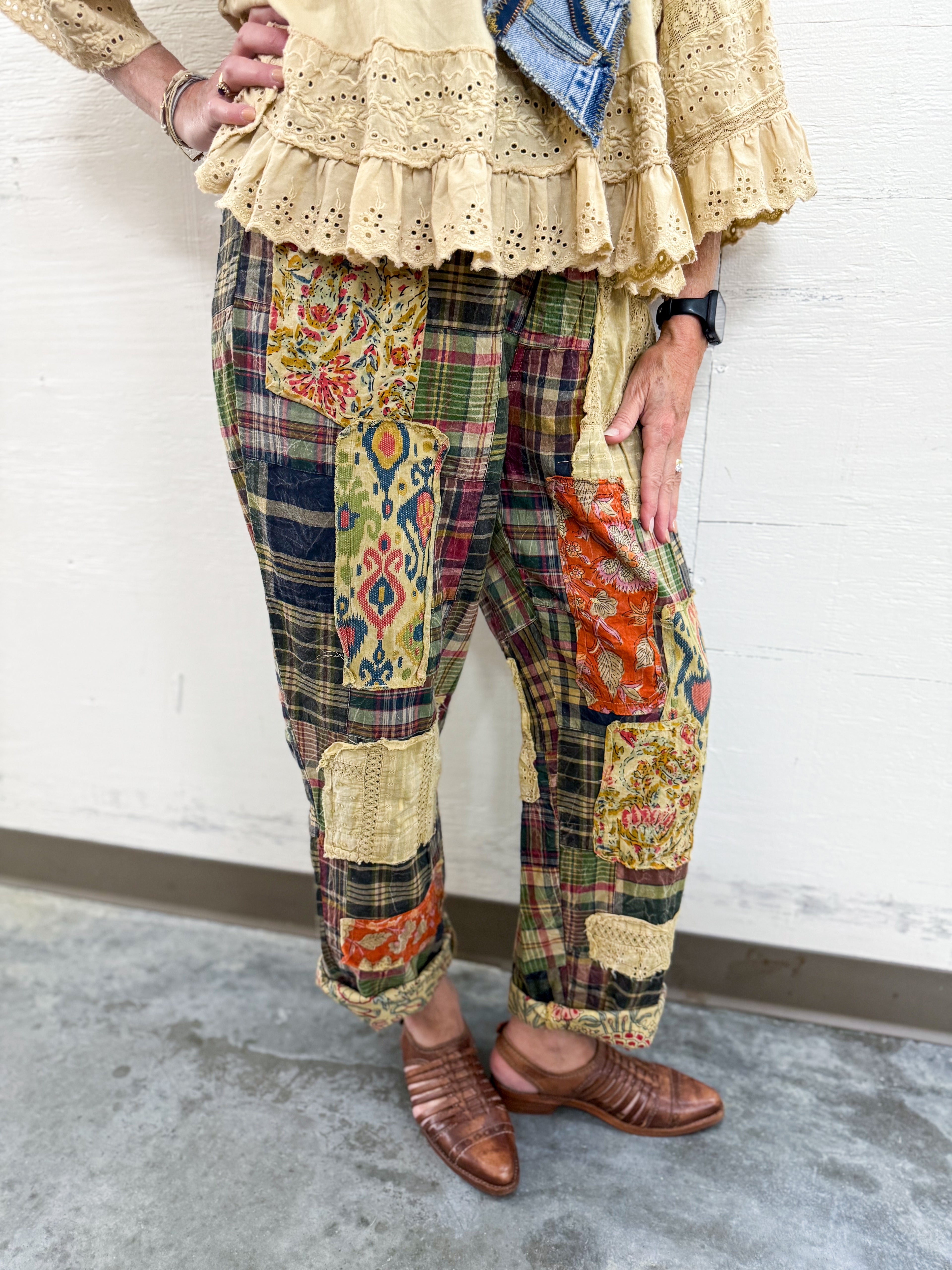 Traveling On Pants - Patch Medley - Urban Mills Boutique