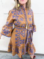 Cross Stitched Dress - Urban Mills Boutique