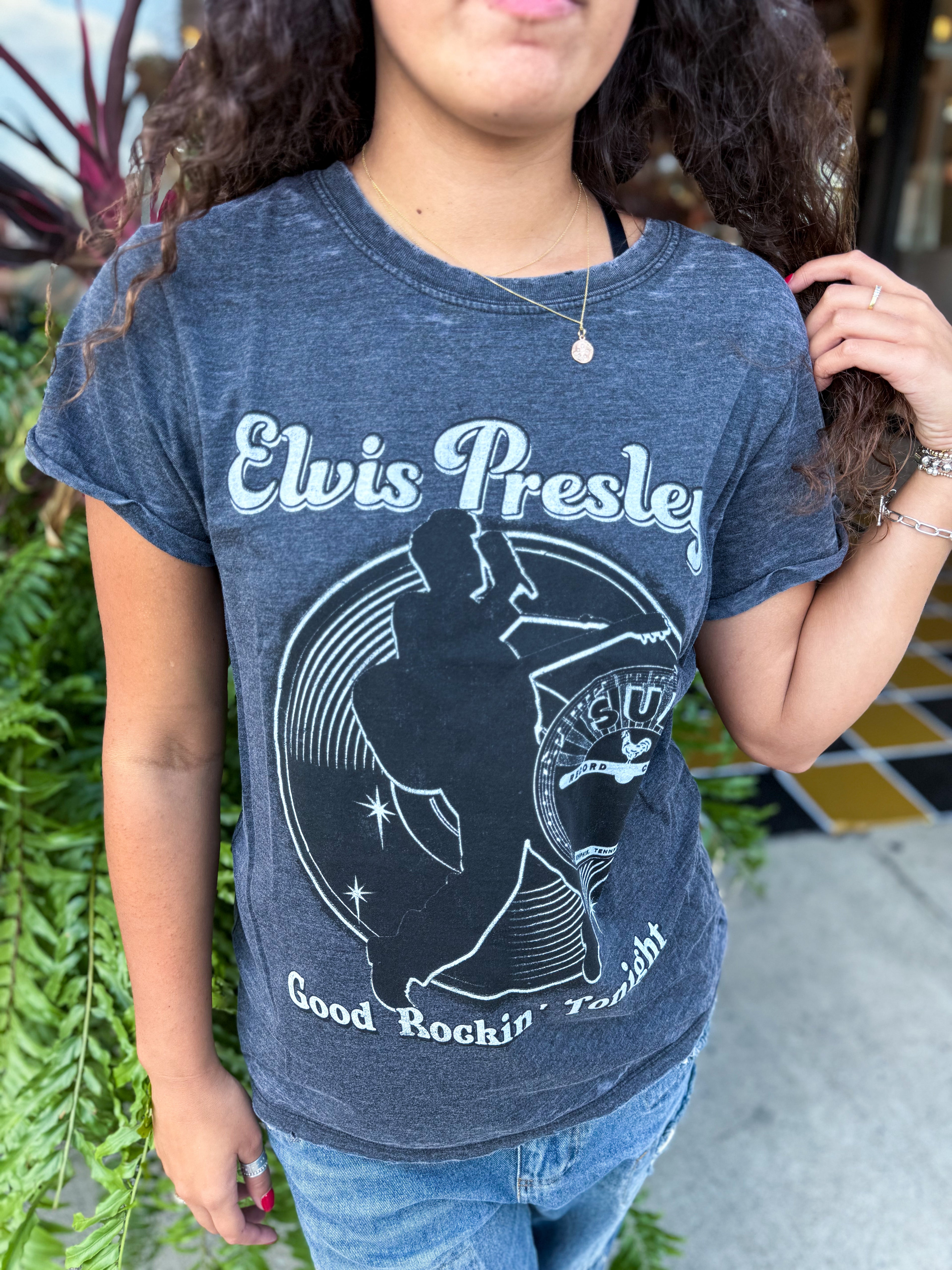 Elvis Burn Out T - Urban Mills Boutique