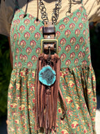 Indian Turqoise Leather - Urban Mills Boutique
