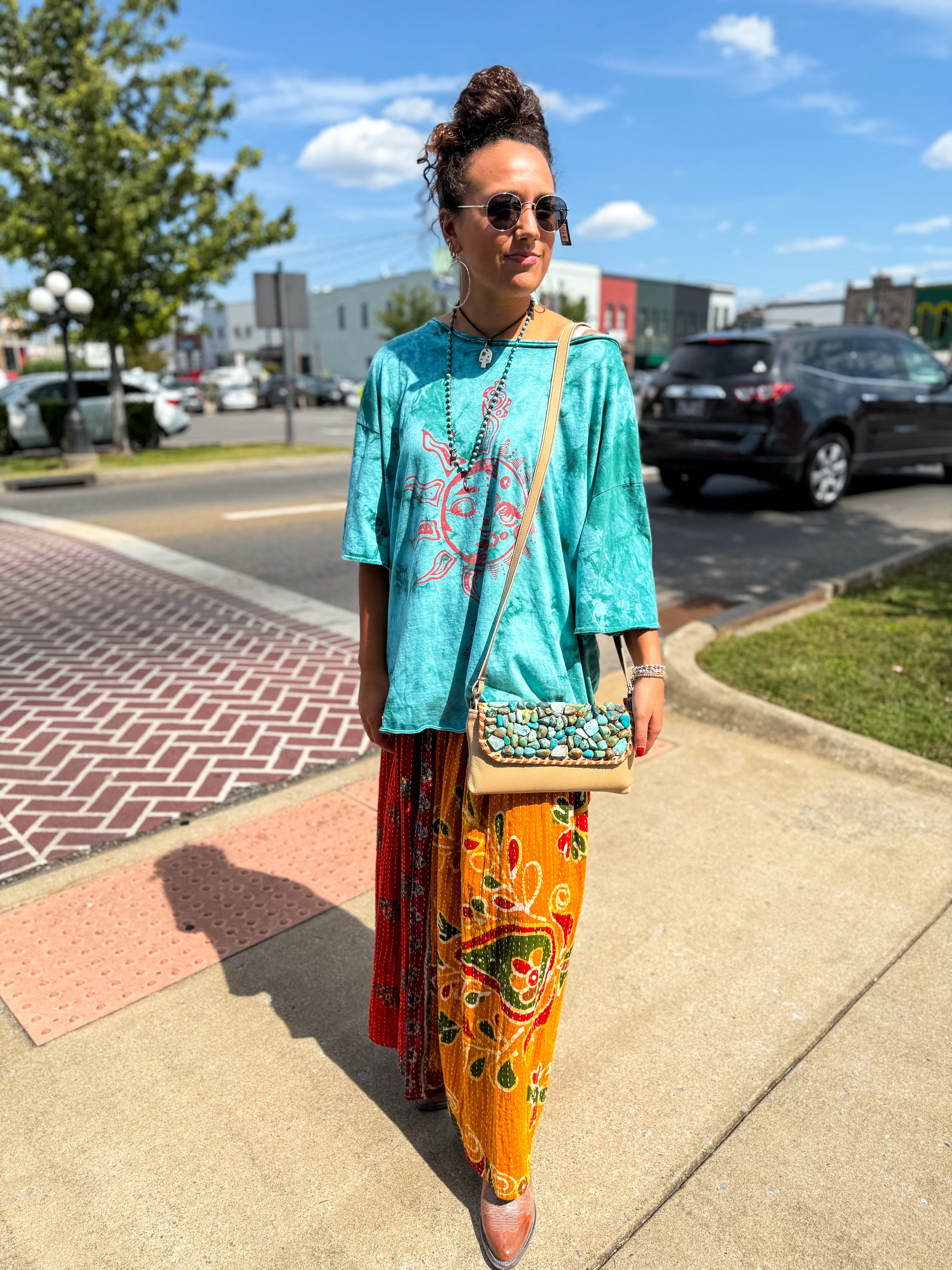 Free Bird Skirt- Magenta Stripe - Urban Mills Boutique