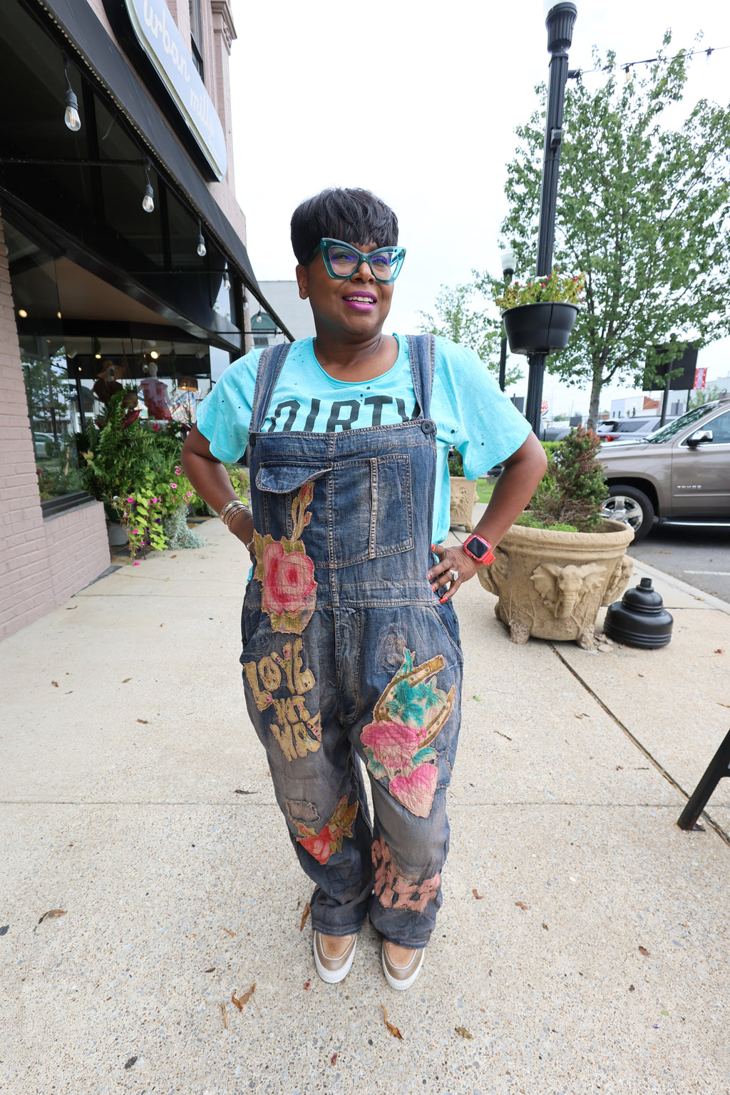 Sunfaded LOVE Overalls