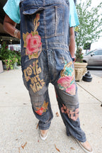 Sunfaded LOVE Overalls