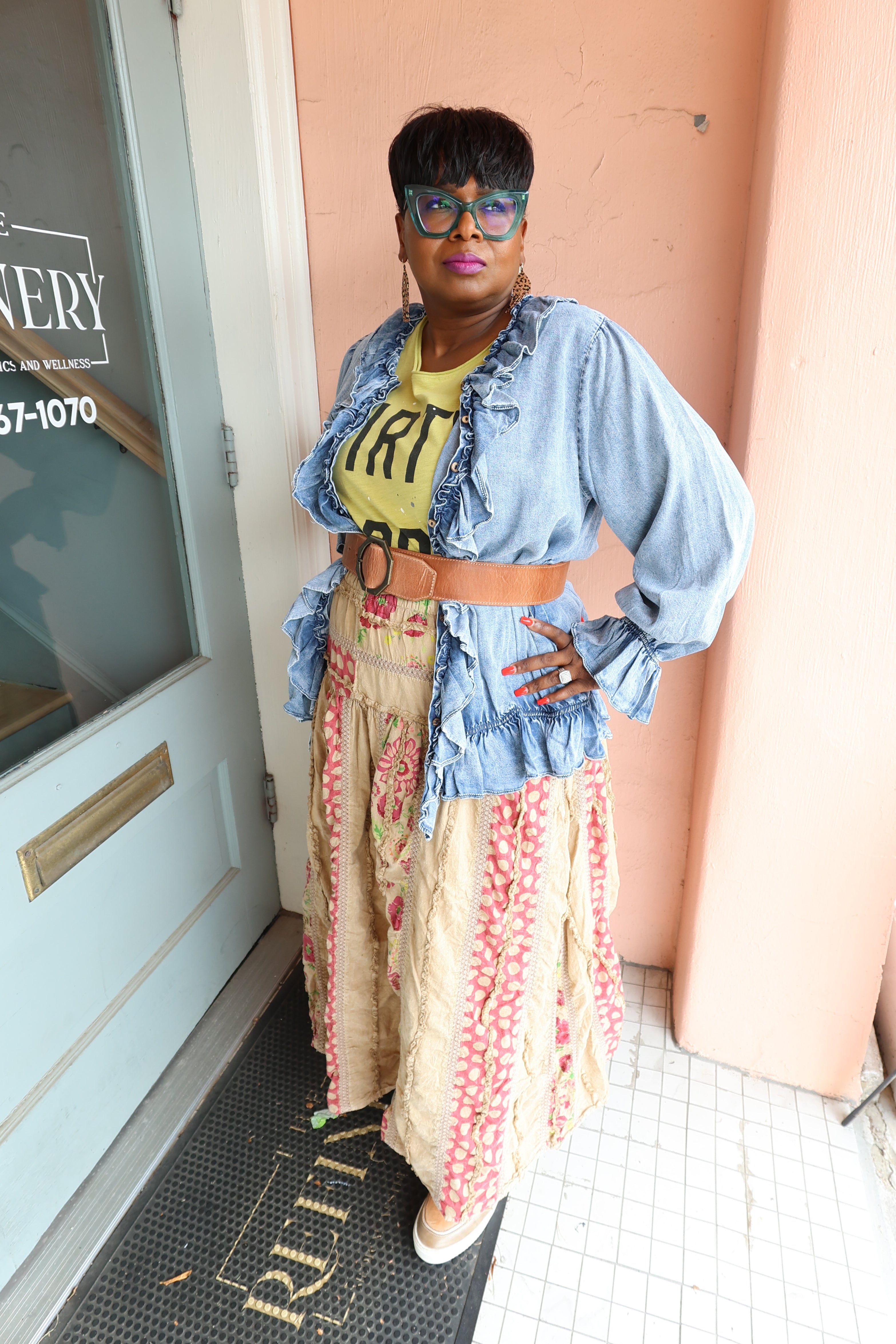 Cham Ruffle Top