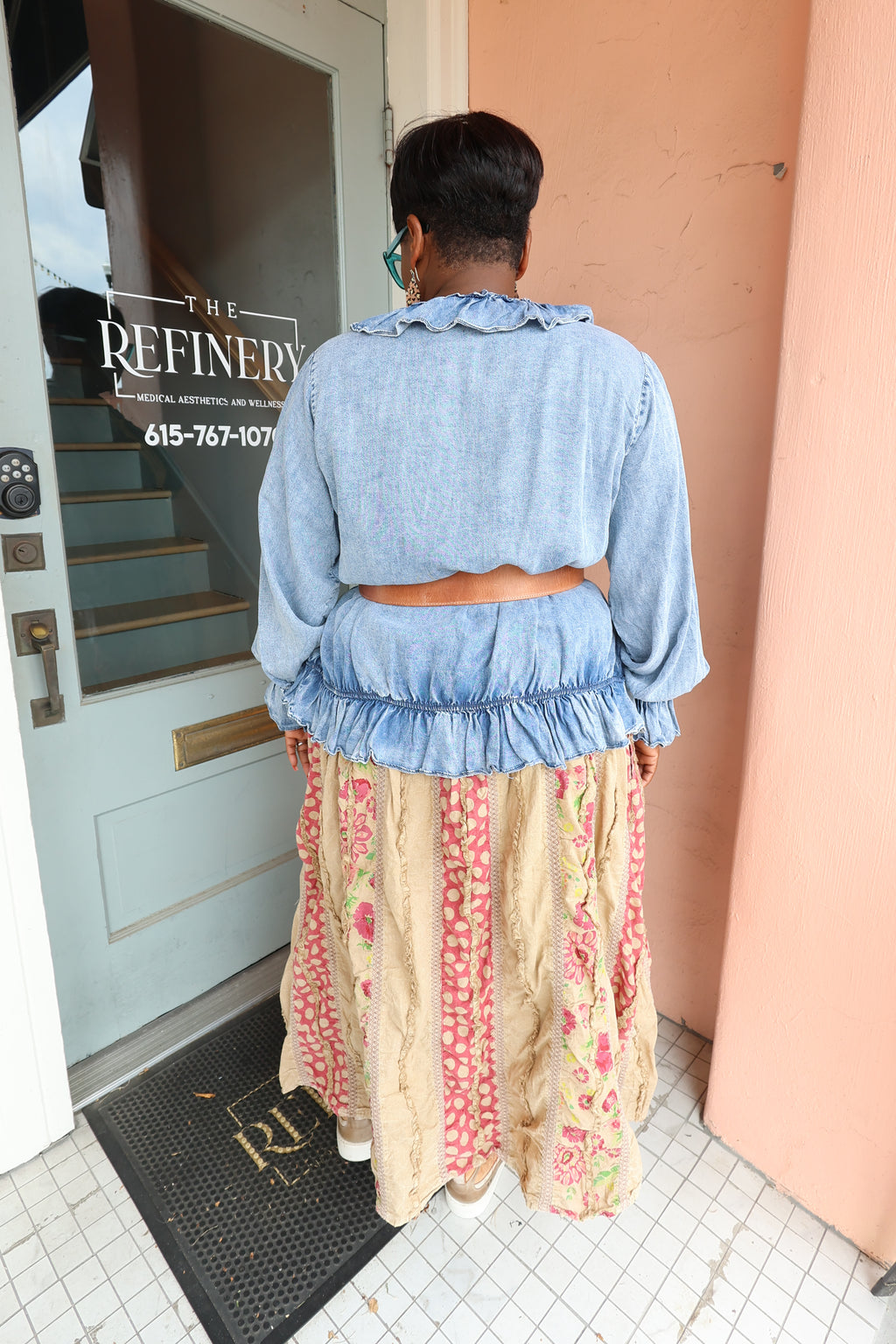 Cham Ruffle Top