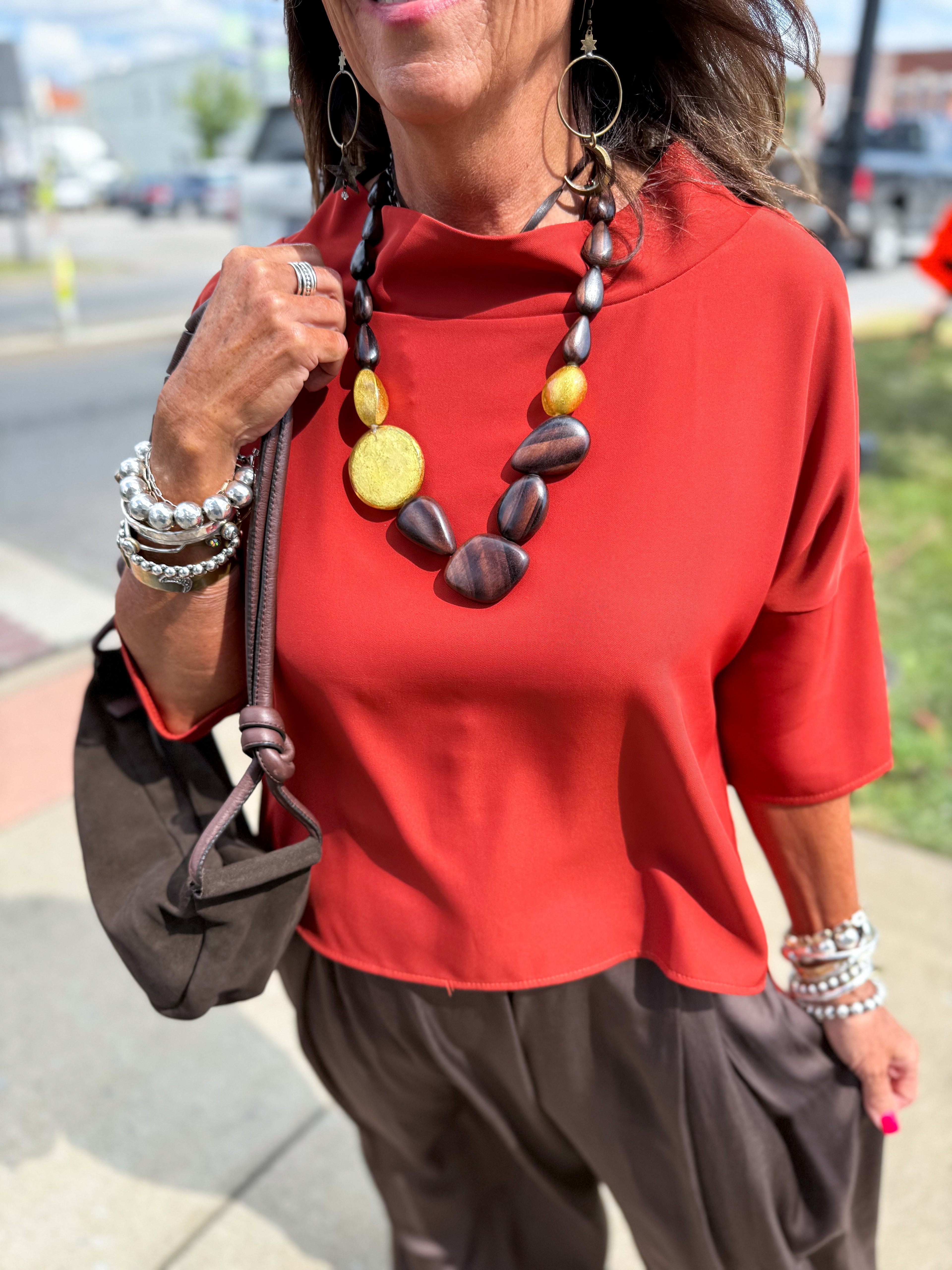 Cinnamon Audrey Top - Urban Mills Boutique