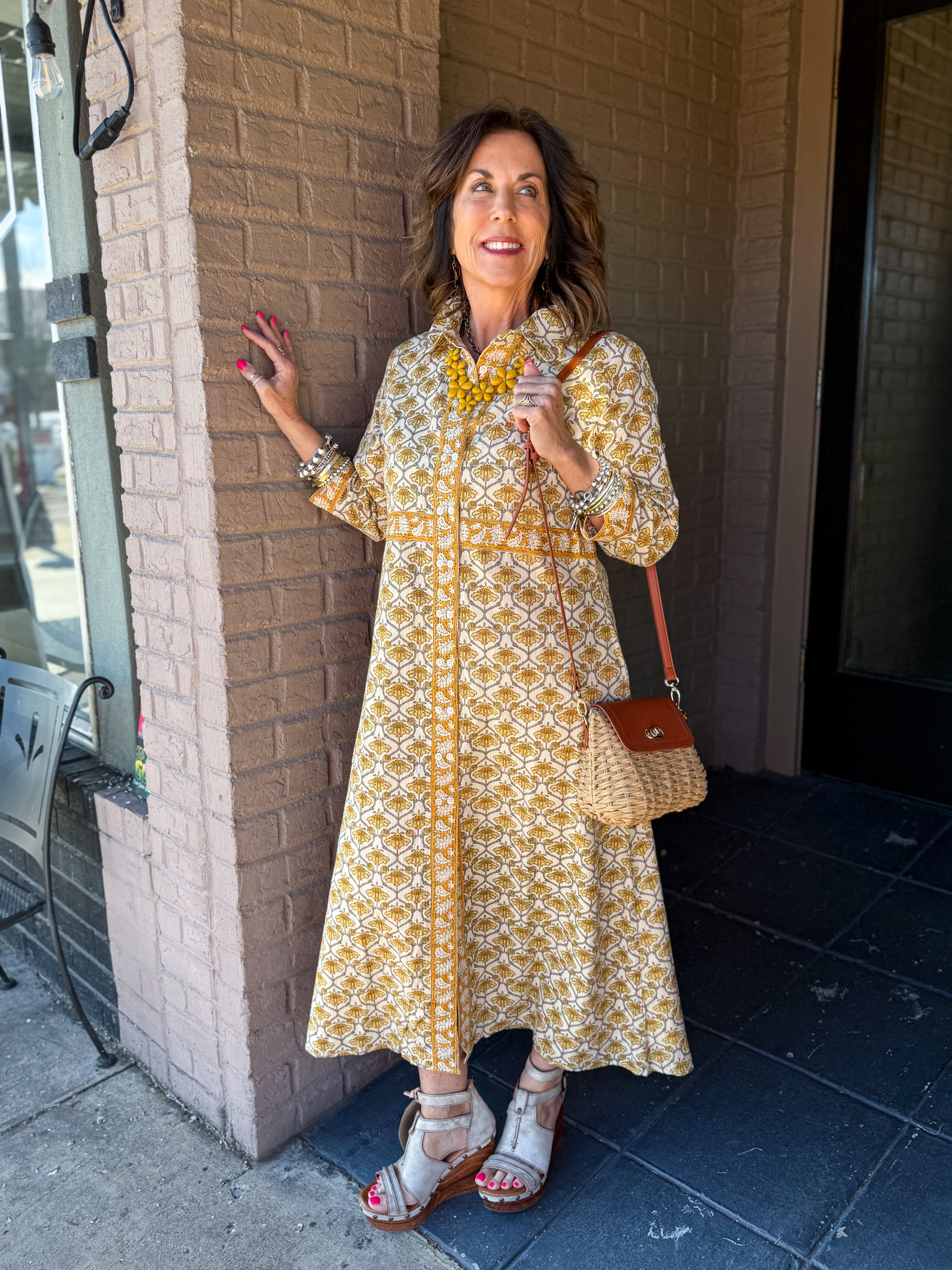 Double Button Shirtdress