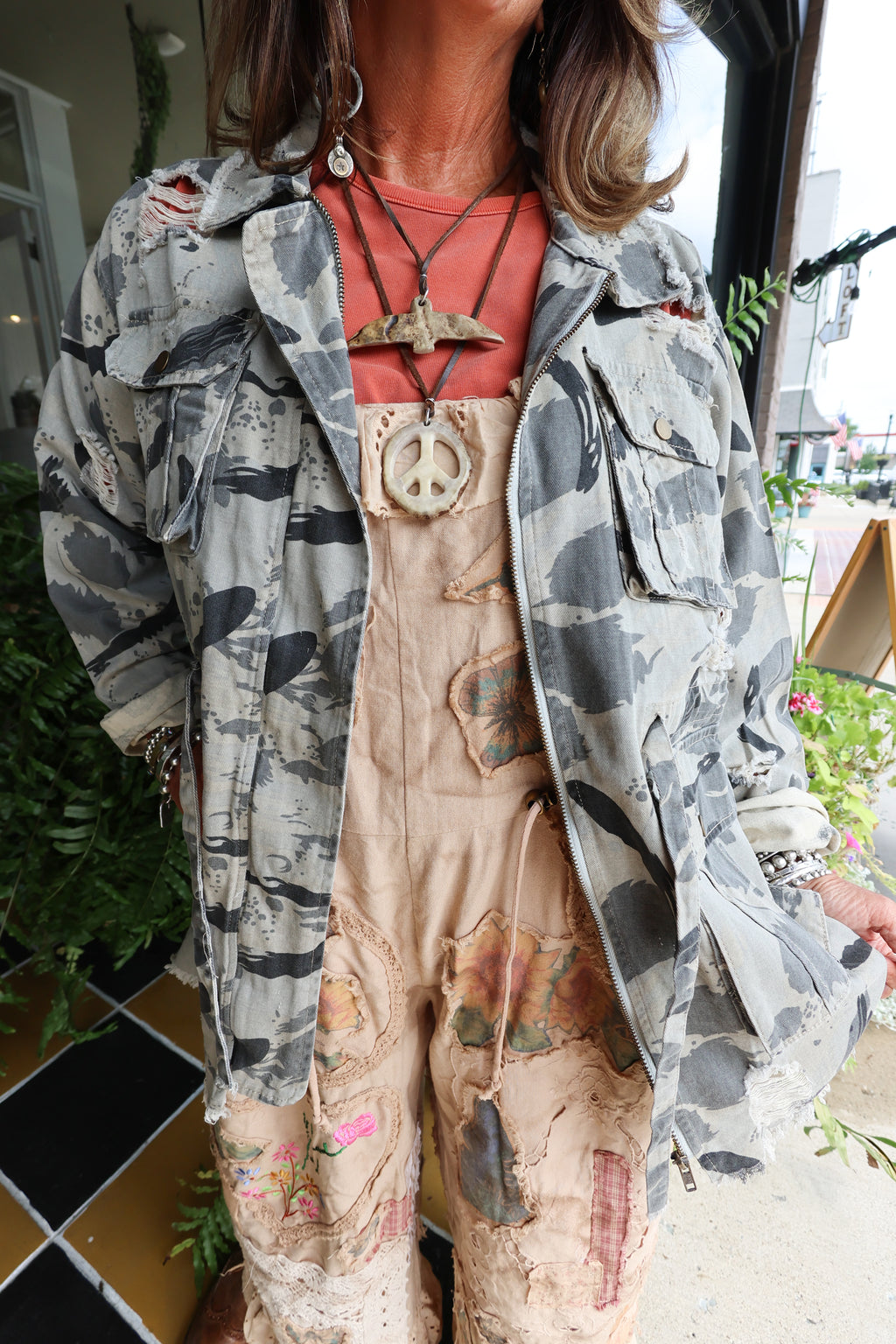 Butterfly Floral Overalls - Urban Mills Boutique