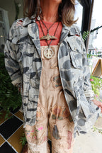 Butterfly Floral Overalls - Urban Mills Boutique