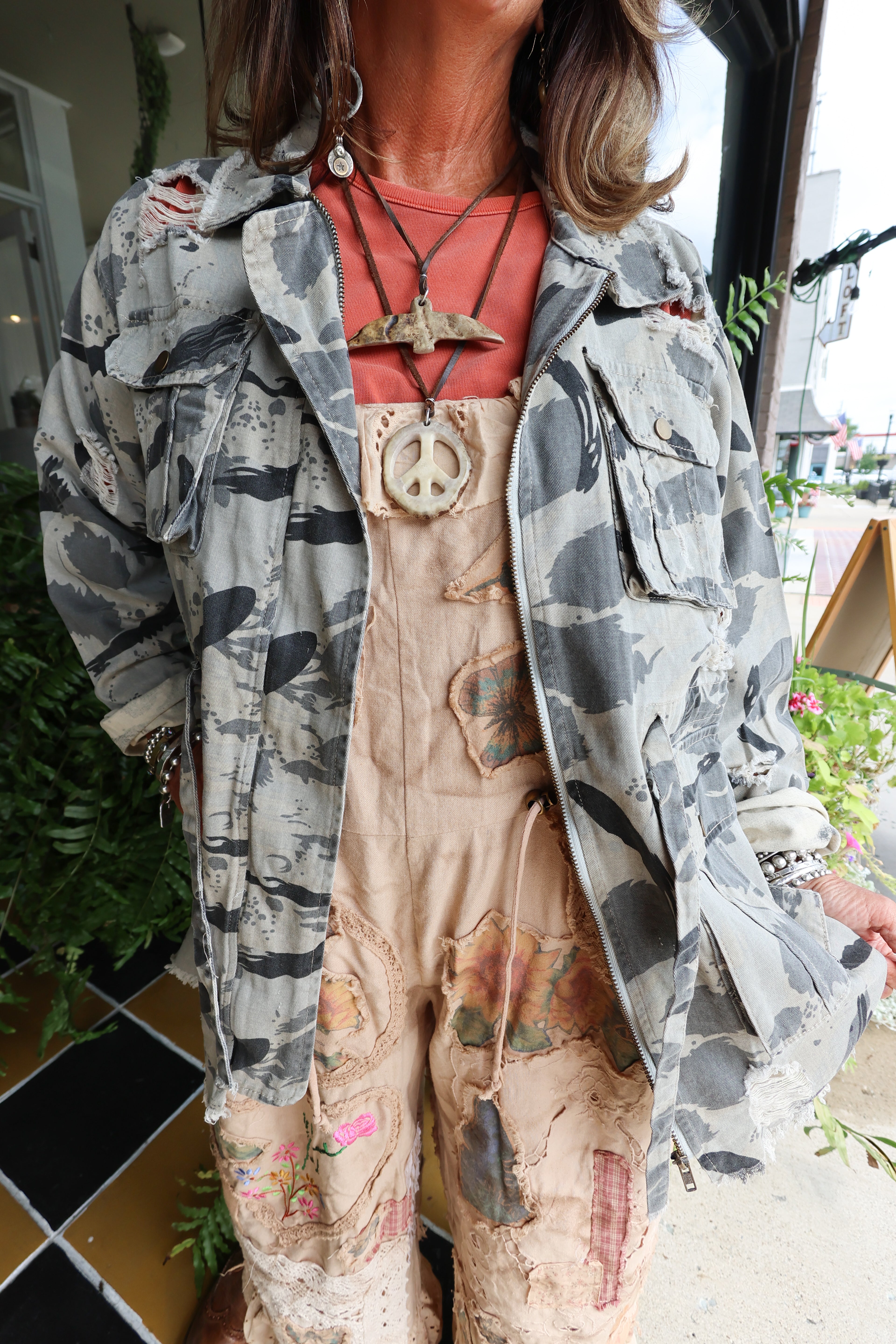 Butterfly Floral Overalls - Urban Mills Boutique