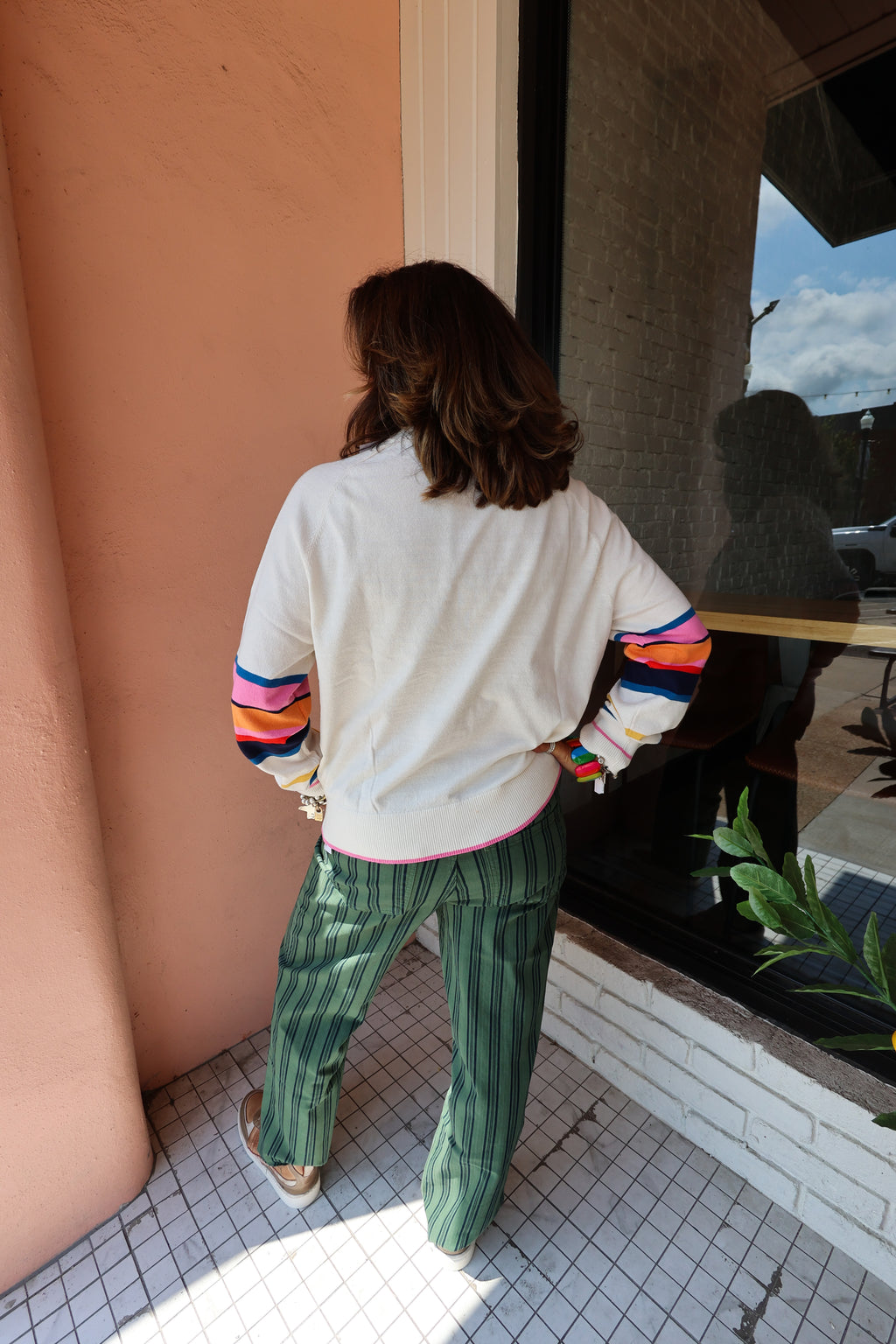 WEEKEND Stripe Sweater - Urban Mills Boutique