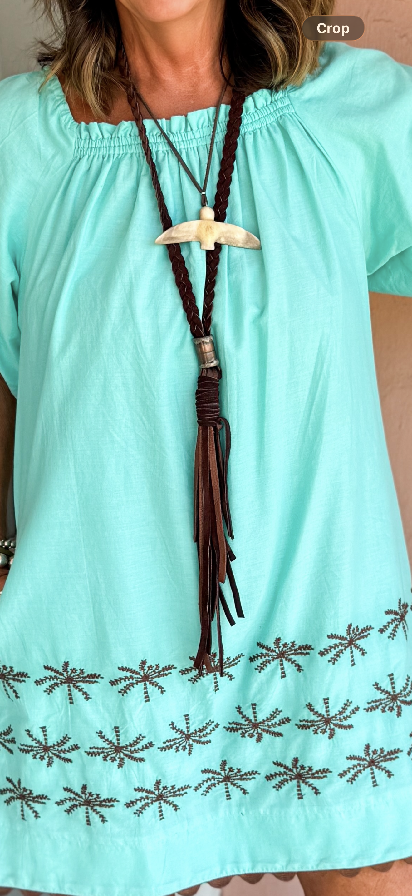 Braided Leather Tassel, Chocolate