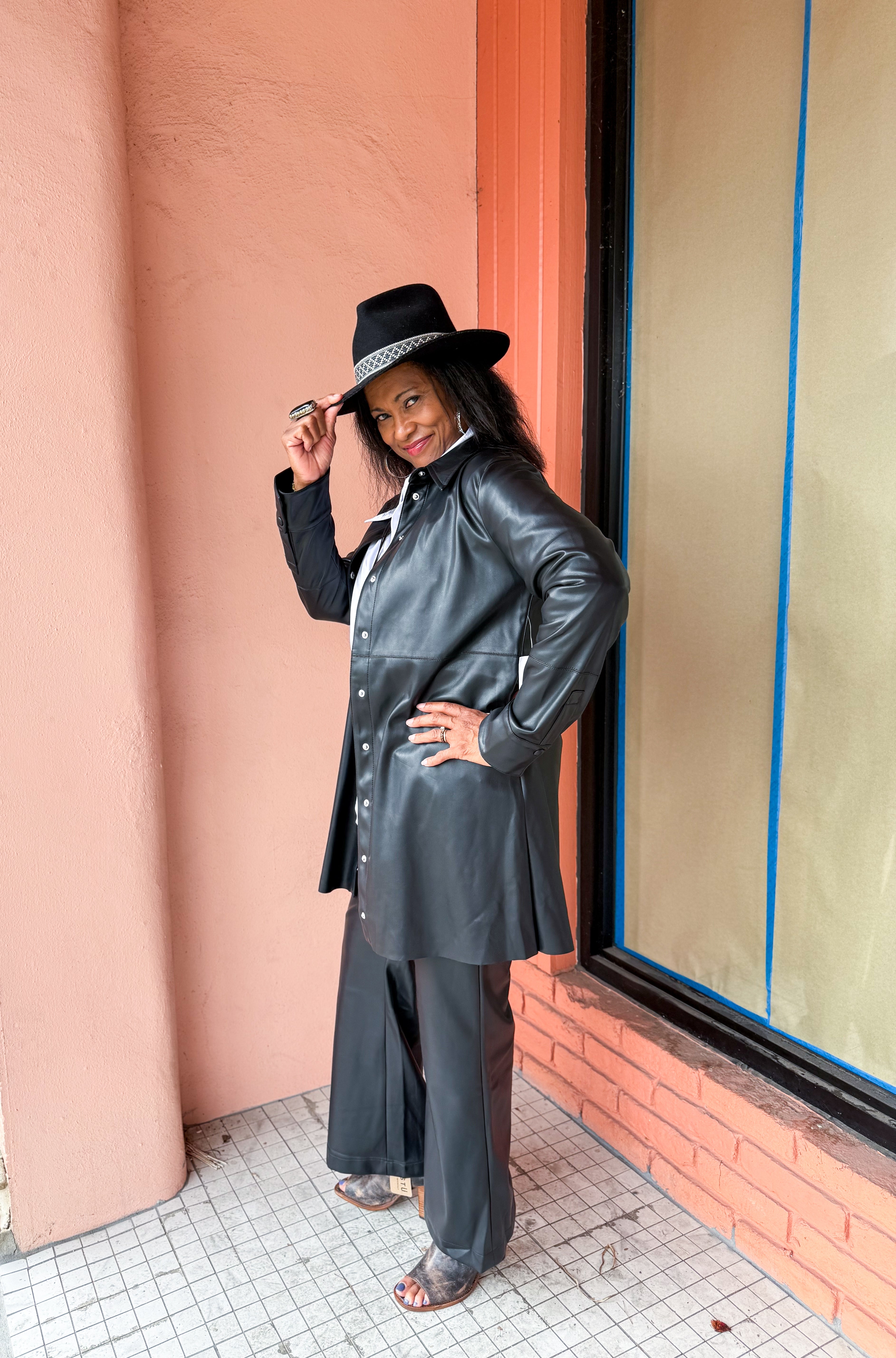 VL Shirt Dress - Black - Urban Mills Boutique