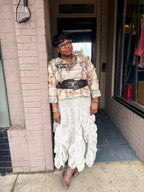 Rusching Skirt Grey - Urban Mills Boutique