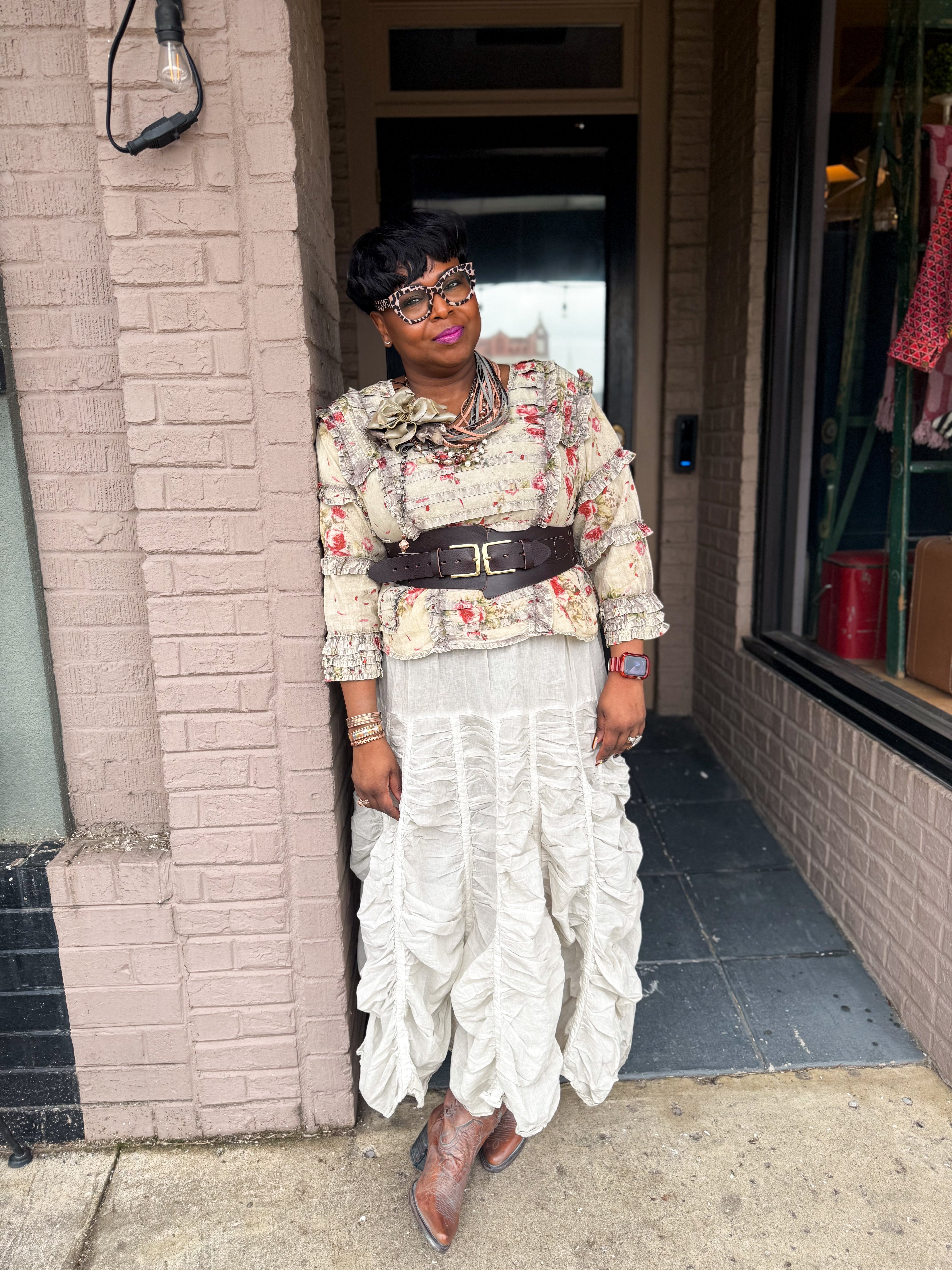 Rusching Skirt Grey - Urban Mills Boutique