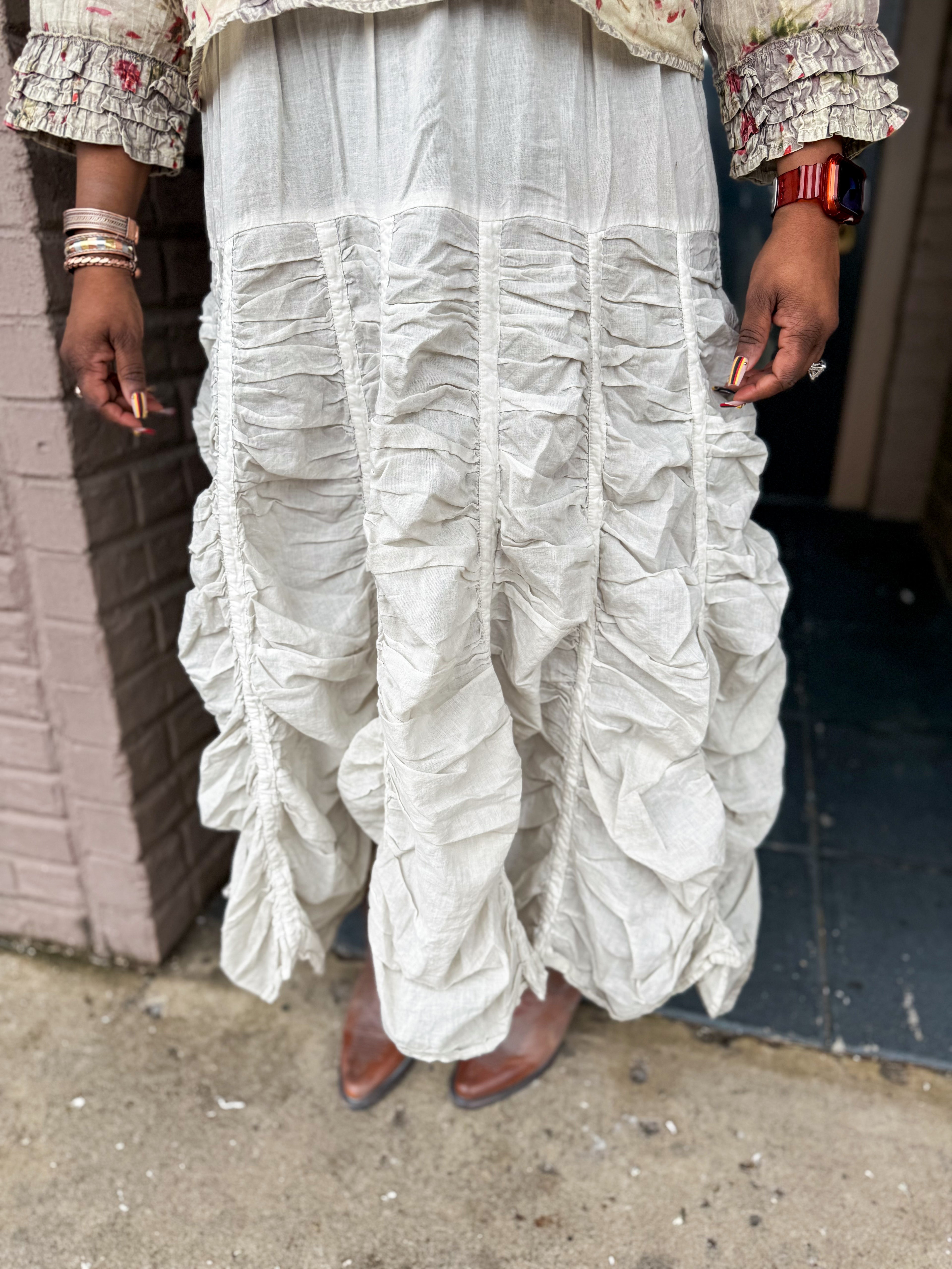 Rusching Skirt Grey - Urban Mills Boutique