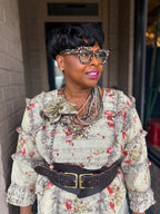 Ruffle Flower Print Top - Urban Mills Boutique