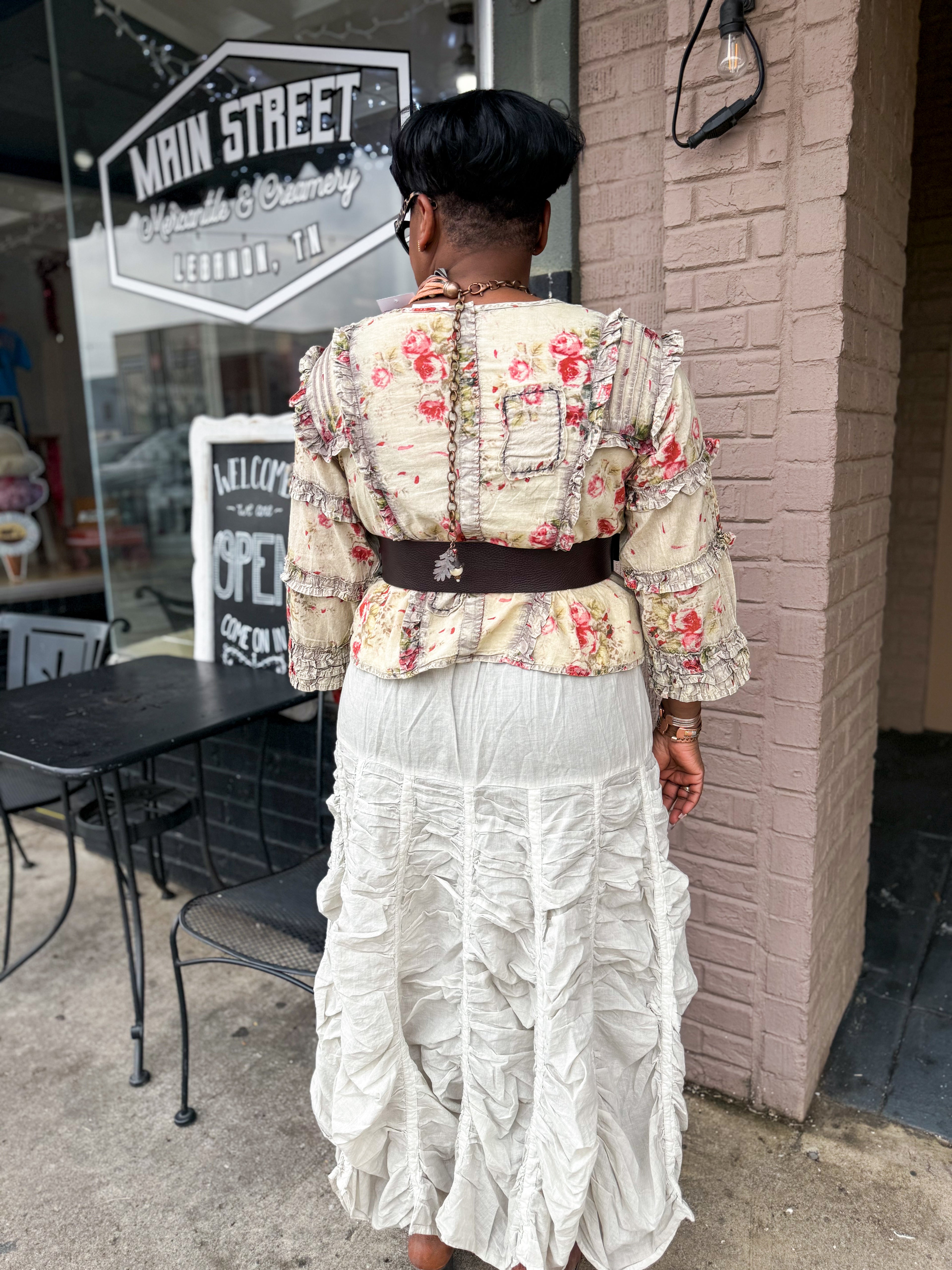 Rusching Skirt Grey - Urban Mills Boutique