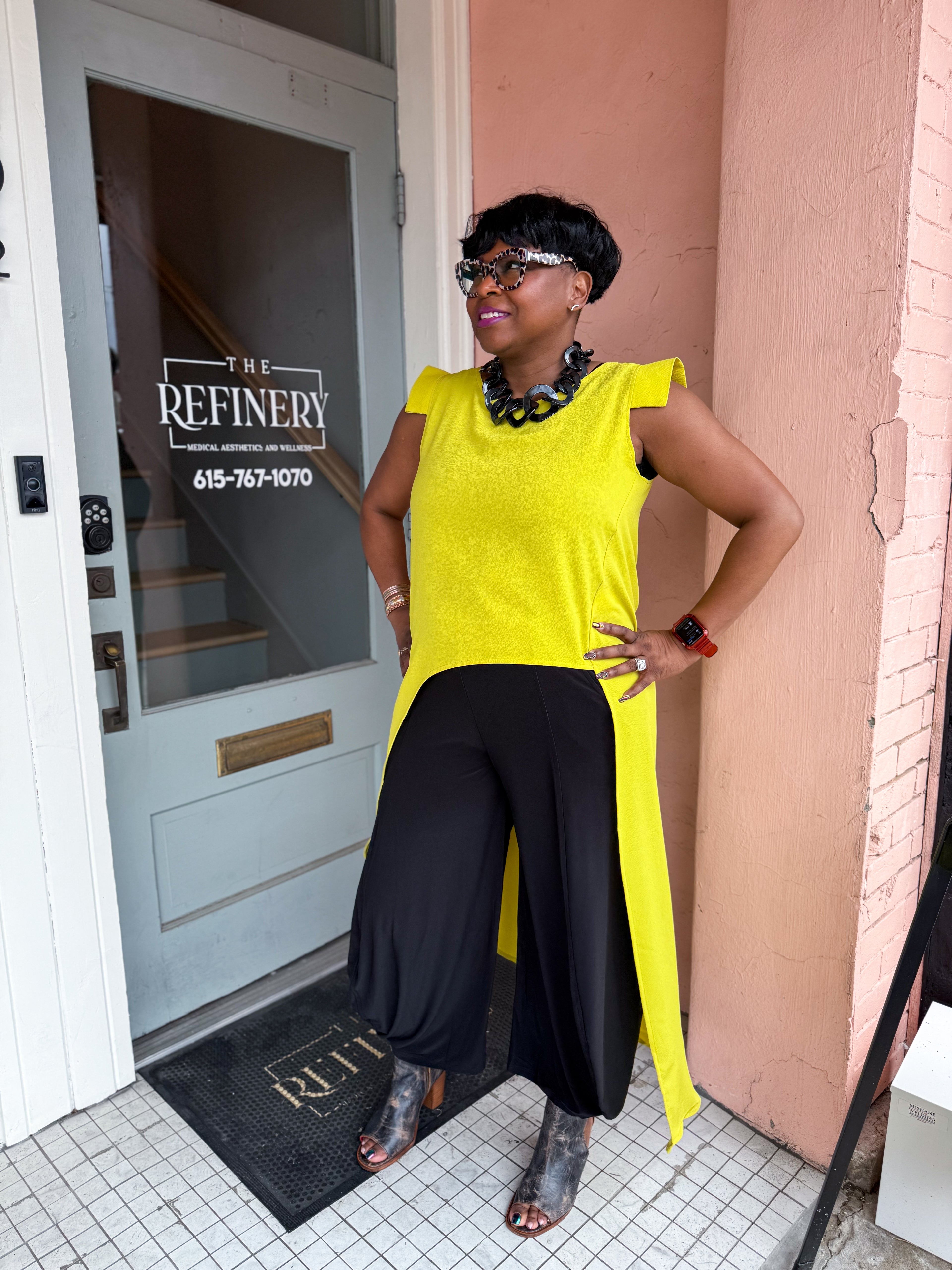 Lime Knox Tunic - Urban Mills Boutique