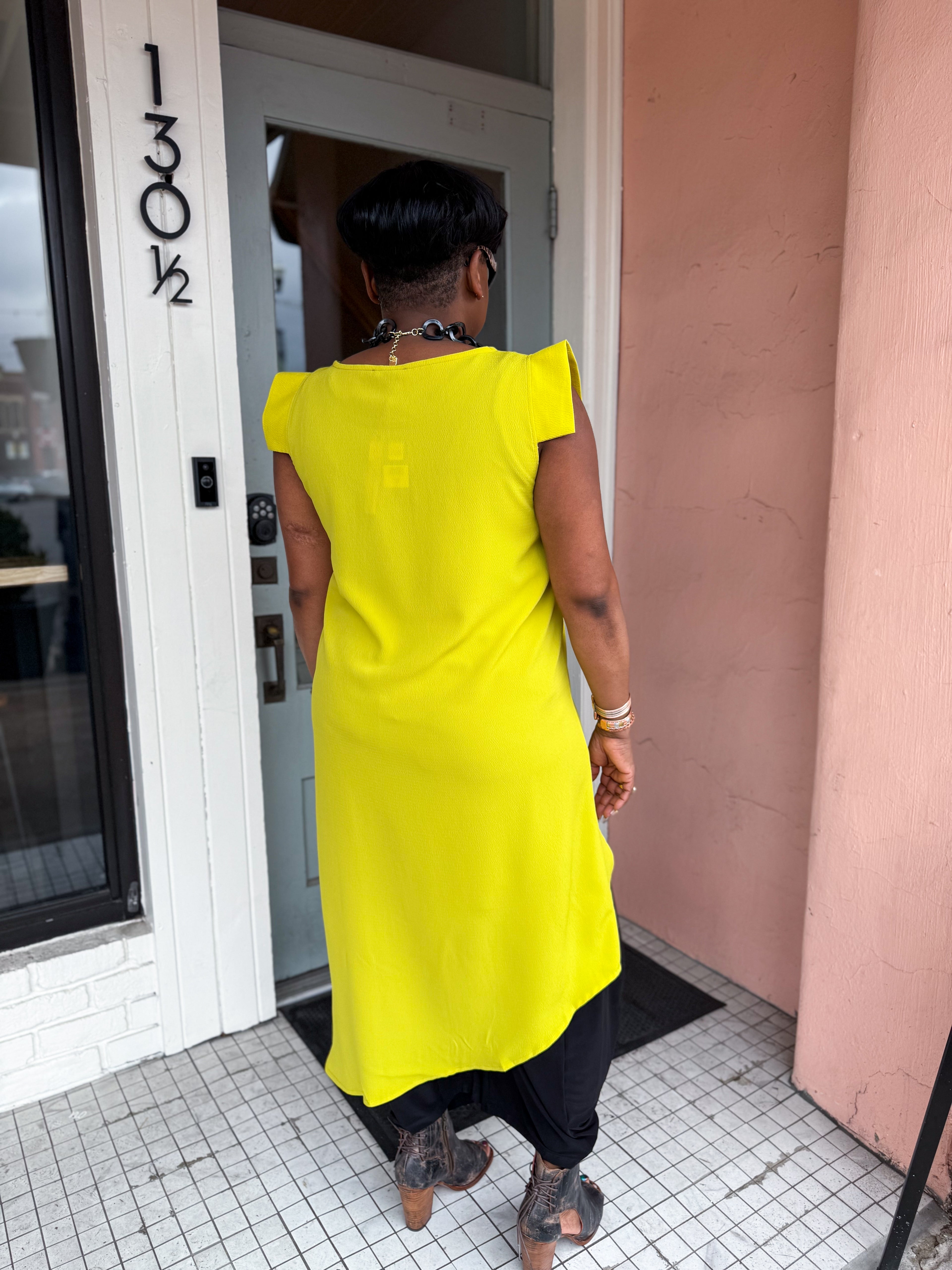 Lime Knox Tunic - Urban Mills Boutique