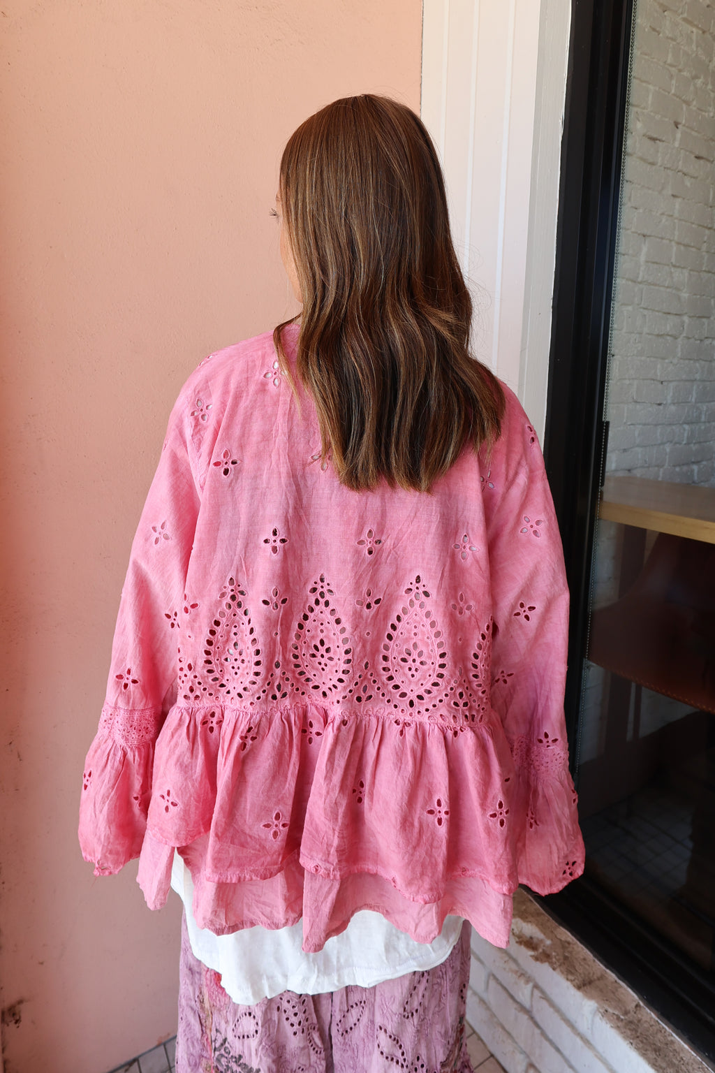 PETAL PINK Eyelet Top