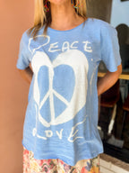 BLUE Peace & Love Tee