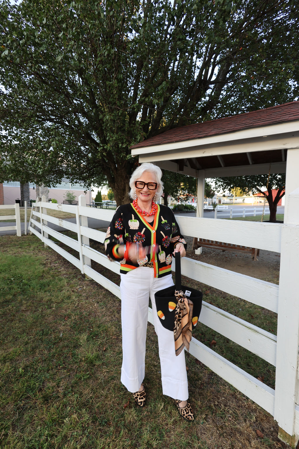Halloween CANDY APPLE Cardi - Urban Mills Boutique