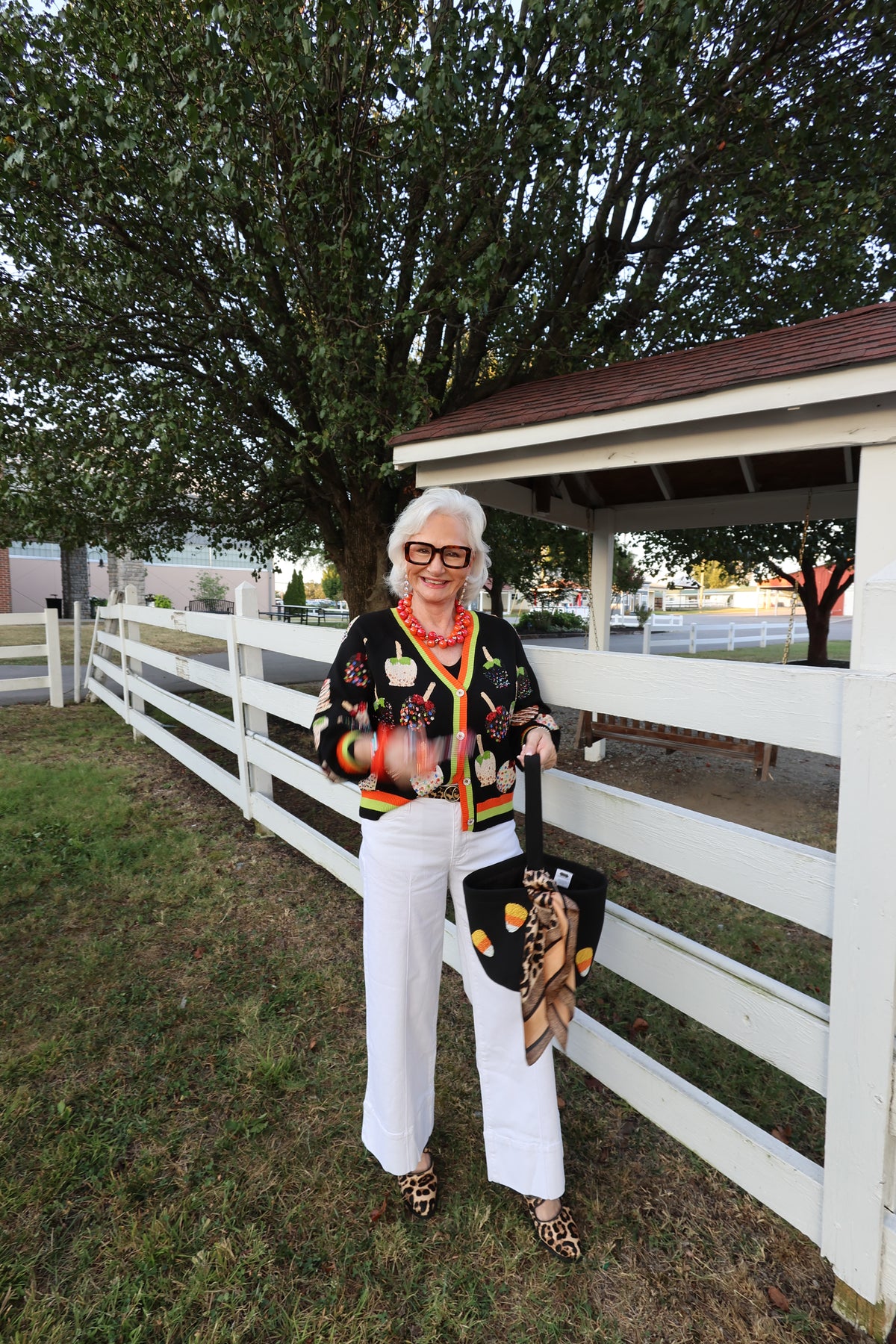 Halloween CANDY APPLE Cardi - Urban Mills Boutique
